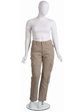 Abercrombie & Fitch Curve Love Low Rise Ultra Loose Cargo Pants (Taupe / Khaki)